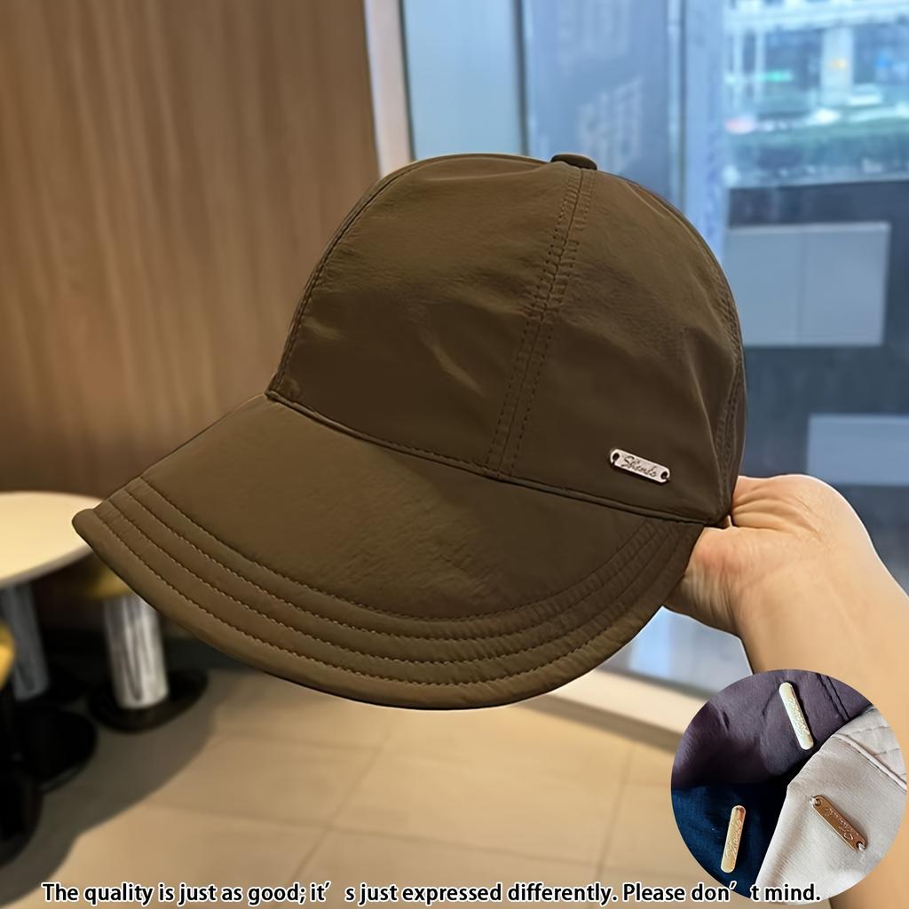 1Pc Women'S Lightweight Foldable Baseball Cap With Adjustable Wide Brim: A Versatile Fashion Accessory For Everyday Casual Wear