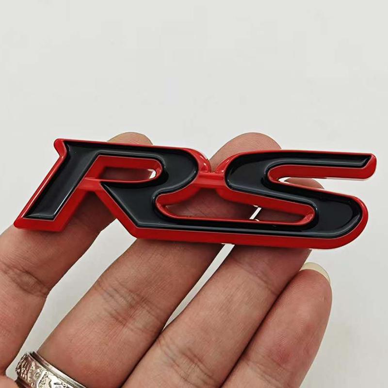3D ABS Car Letters Logo RS Badge Rear Trunk Sticker Fender Side Emblem For Honda Civic City Fit Shuttle Jazz Car Acceessories