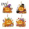 Faux Diamond Painting Craft Set 4Pcs Hanging Art Kit for Christmas Tree, DIY Mini Diamonds Acrylic Pendant Ornament Kit, Window Adults Beginners