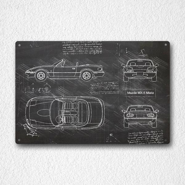 Mazda MX-5 Miata Car Metal Tin Sign Wall Decor Fashion Art Decor Poster,Man Cave,Garage,Bar