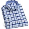 2026 New Men's Social Shirts Long Sleeved Oxford Cotton Comfortable Breathable Business Casual Plaid Formal Shirt Male Clothing