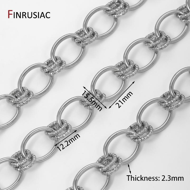 

18K Gold Plated Brass Oval Link Chain For Jewelry,15.5*21mm Heavy Thick Cable Chain for DIY Necklace Making Accessories 0.5meter