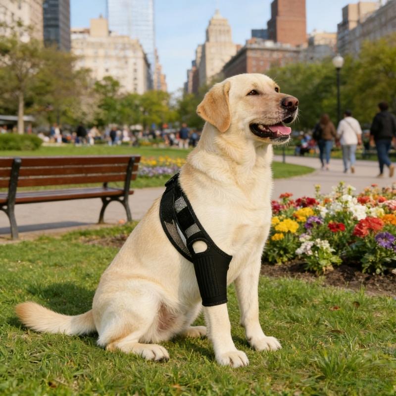 Adjustable Compression Dog Knee Brace Support Cover For Rear Leg Stability During Running Jumping And Play