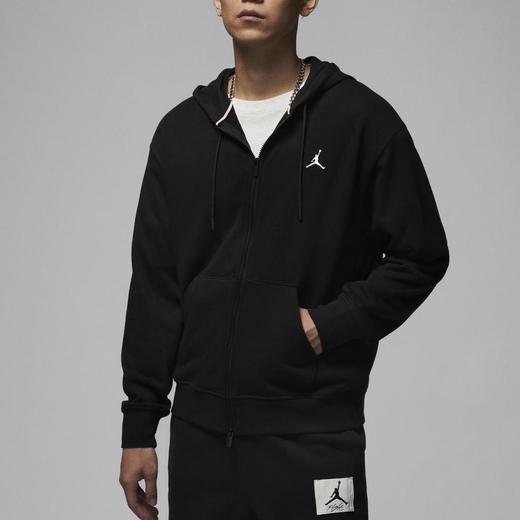 Jordan Solid Color Hooded Jacket With Embroidered Logo Men Jackets Black FV7292-010