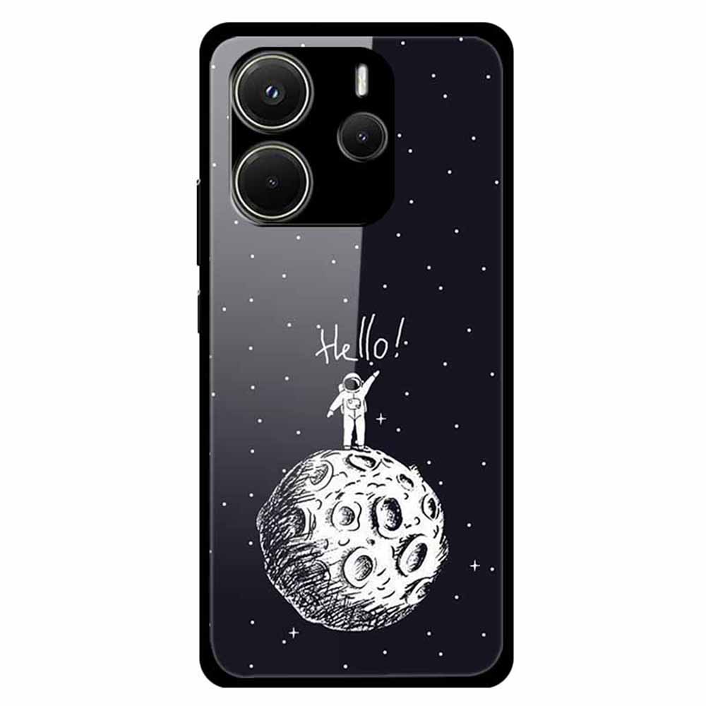 For Xiaomi Redmi Note 14 4G (163.25x76.55x8.16mm) Case Pattern Printed Tempered Glass Phone Cover