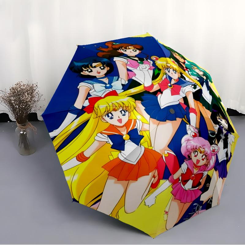 1pc Sailor Moon Umbrella, Sun Protection, And UV Shielding. It Has Eight Sturdy Ribs for Outdoor Use And Perfect As a Holiday Gift