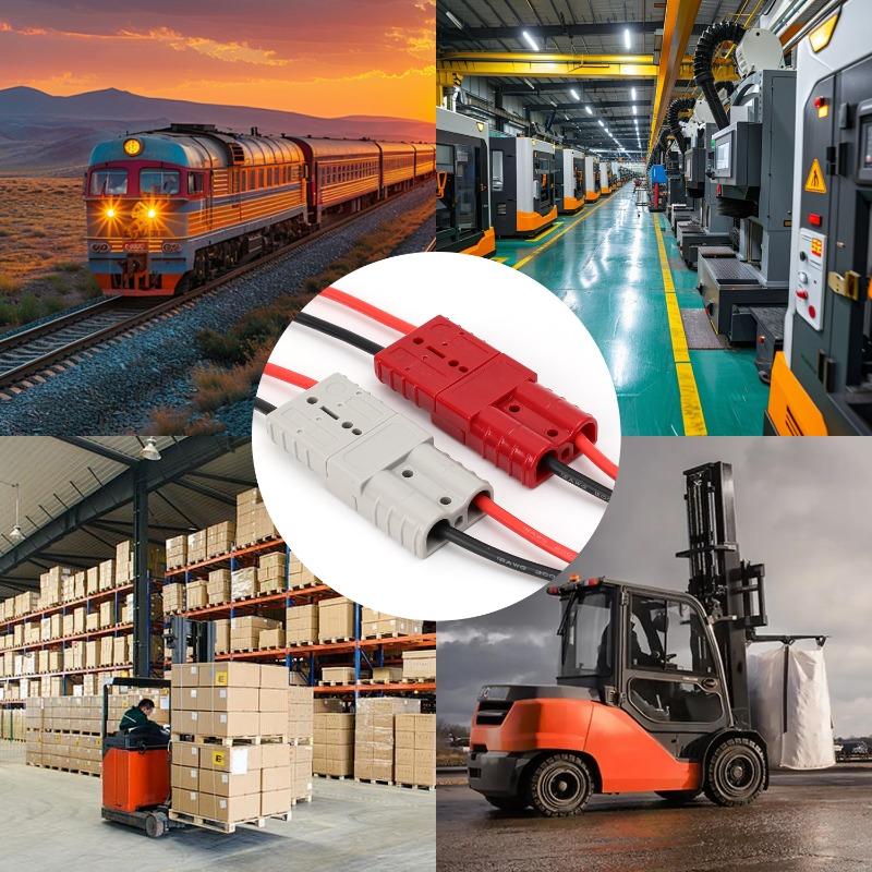 50A Forklift Battery Charging Plug Cable Connector Suitable for Warehouse Forklifts and Large Electric Equipment Car Accessories