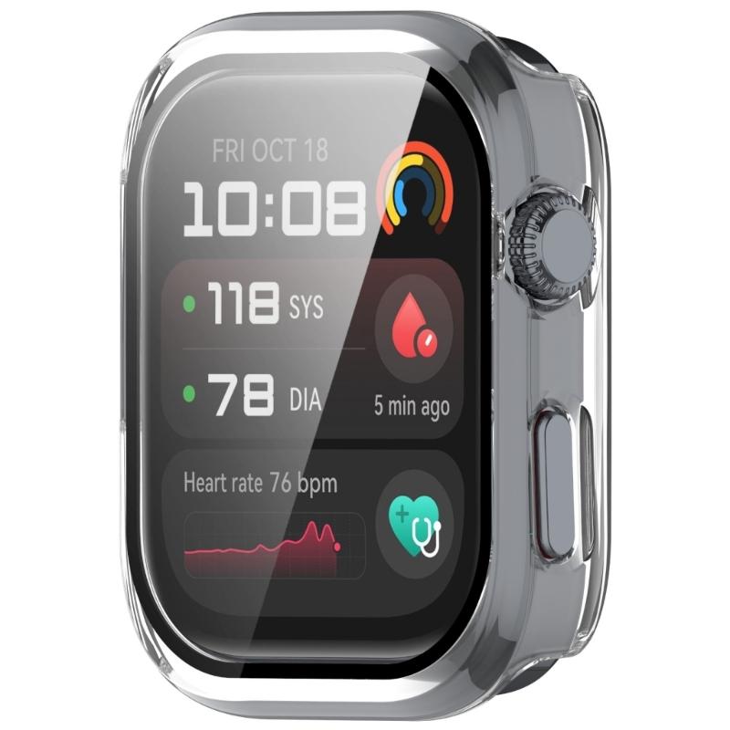 Scratch Proof Protective Cover For Smartwatch With Integrated Screen Guard Shockproof Prevents Damage PC Tempered Glass