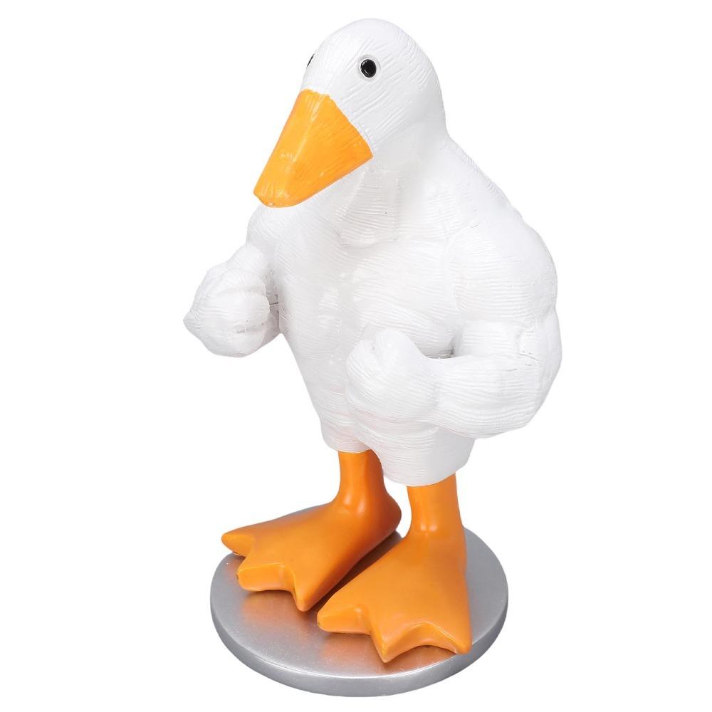 Resin Muscle Duck Statue Desktop Funny Fitness Duck Funny Muscle Duck Decor  Home