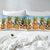 Pineapple Duvet Set Tropical Fruit Beach Print Bedding Set Teen Bedroom Decoration Three-Piece Set