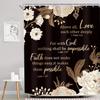 Blooming Cat Shower Curtain-Cute Kitten On Vibrant Floral Background, Cheerful Bathroom Decorative Shower Curtain