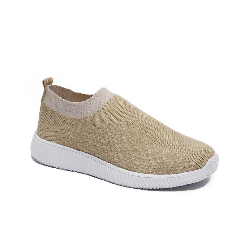 Mode Frühling Damen Lässig Strick Socken Sneaker Stretch Flache Slipper Frau Plateau Sneaker Damen Laufschuhe Damen Schuhe