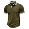 T-shirt da uomo Polo a maniche corte a blocchi di colore Colletto con bavero Top Camicia da tennis da golf casual estiva quotidiana da uomo