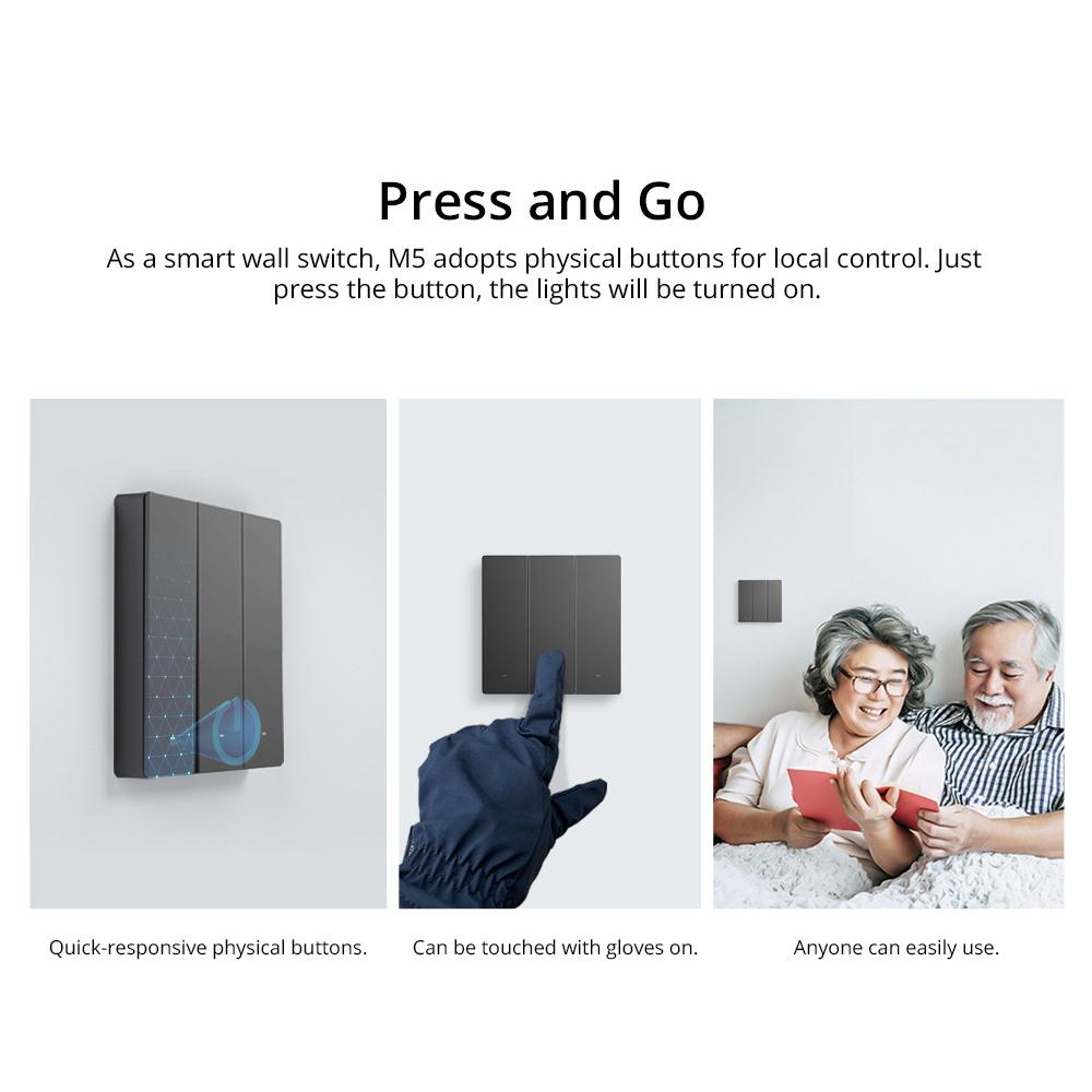 M5 WiFi Light Wall Switch APP Control Smart Home for Alexa Home