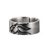 Adjustable Open Ring Men Women Vintage Rabbit Motif Plated Geometric Band Retro Stylish Jewelry