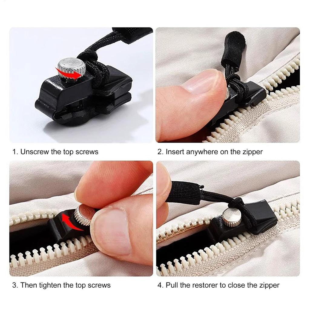 Instant Zipper Set Universal Instant Fix Repair Kit Replacement Zip Slider Teeth Multifunctional Clothing Replacement Zipper