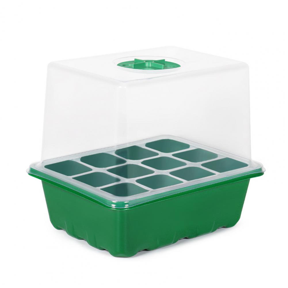 6/12Cells Seeds Starter Tray Seeds Germination Adjustable Humidity Vent Plant Nursery Box Bonsai Seedlings Growing For Gardening