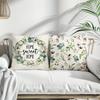 1/4pcs Floral Patterned Pillowcases with Inspiring Sayings Sofa cushion cover home bedroom room decoration
