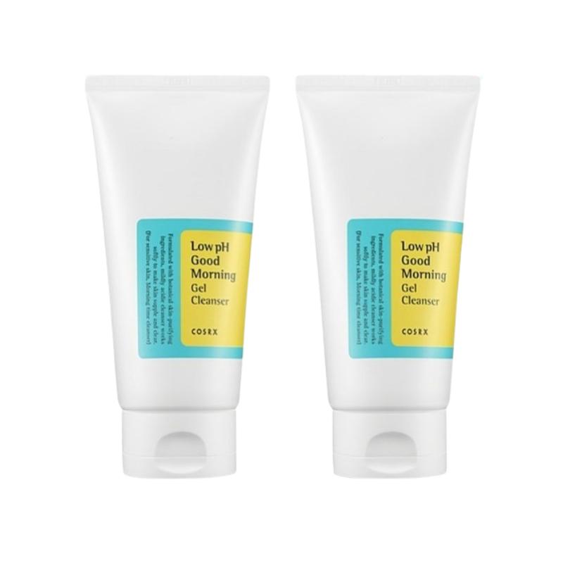 COSRX Low pH Good Morning Gel Cleanser 150ml X 2 | Mild Acidic Facial Cleanser pH 5–6, Gentle Morning Wash, Soft Gel Foam Cleanser for Sensitive Skin