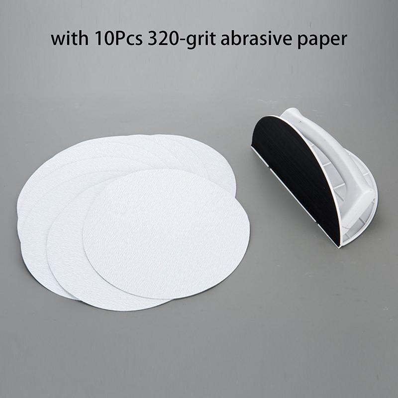 Halbkreisförmiges Innenwinkelschleifwerkzeug, Selbstklebende Kunststoff-Hochwertige Handschleifplatte
