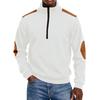 Men's Colorblock Half Zip Stand Collar Sweatshirt Men's Sports Large Size Casual Stand Collar Sweatshirt