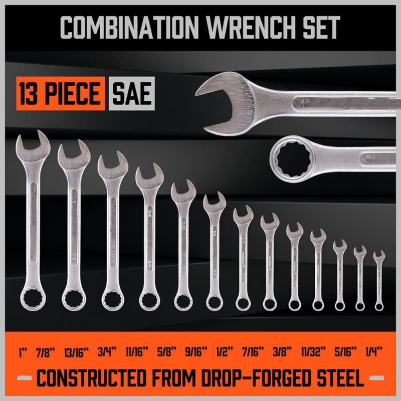 26Pcs Open End Wrench Set Flat Wrench Tool Multifunctional for Plumbing Tubing Gas Nozzle Double Ended Open End Wrench M4YD China Mainland