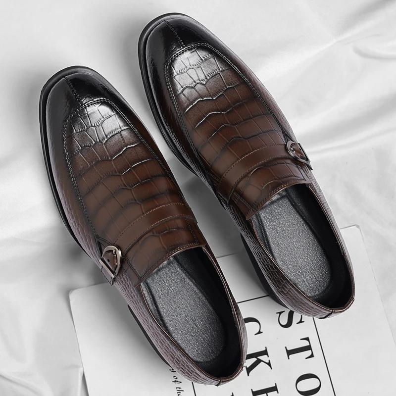 Leder Atmungsaktiv Herren Lederschuhe Frühling Herbst Neu Business Anzugschuhe Britischer Stil Weiche Sohle Lässige Slipper Loafers Schuhe
