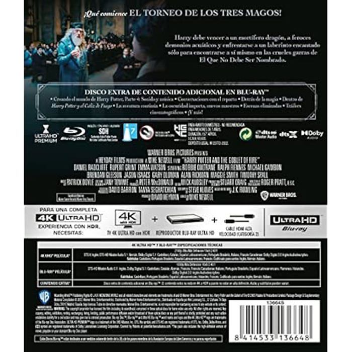 Film Blu-ray 4K UHD - FOX (WARNER) - Harry Potter 4: Kelch des Feuers - Extras inklusive