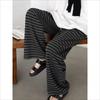 Women Trousers Loose Casual Striped Wide Leg Pants Hanging Straight Casual Trousers Spring Autumn Women