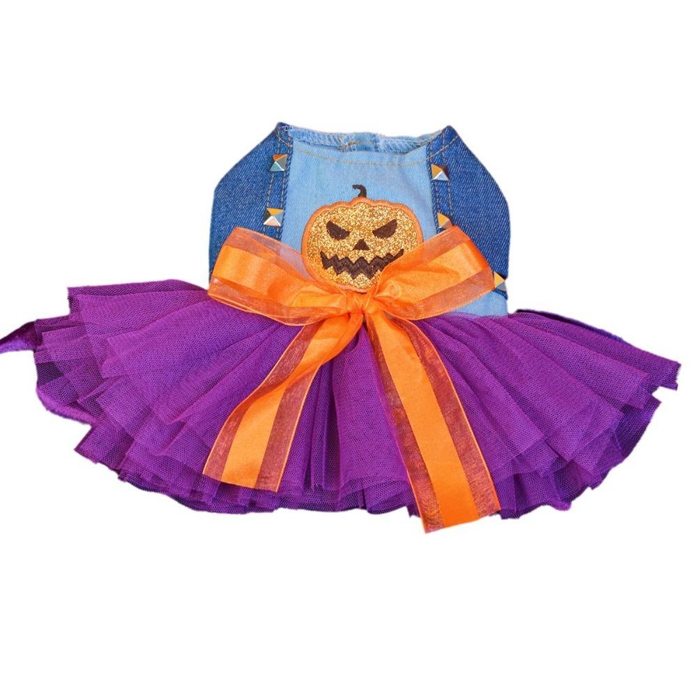 Pumpkin Dog Lace Skirt Soft Small Dog Outfits Pet Supplies Funny Pet Apparel  Pet Show