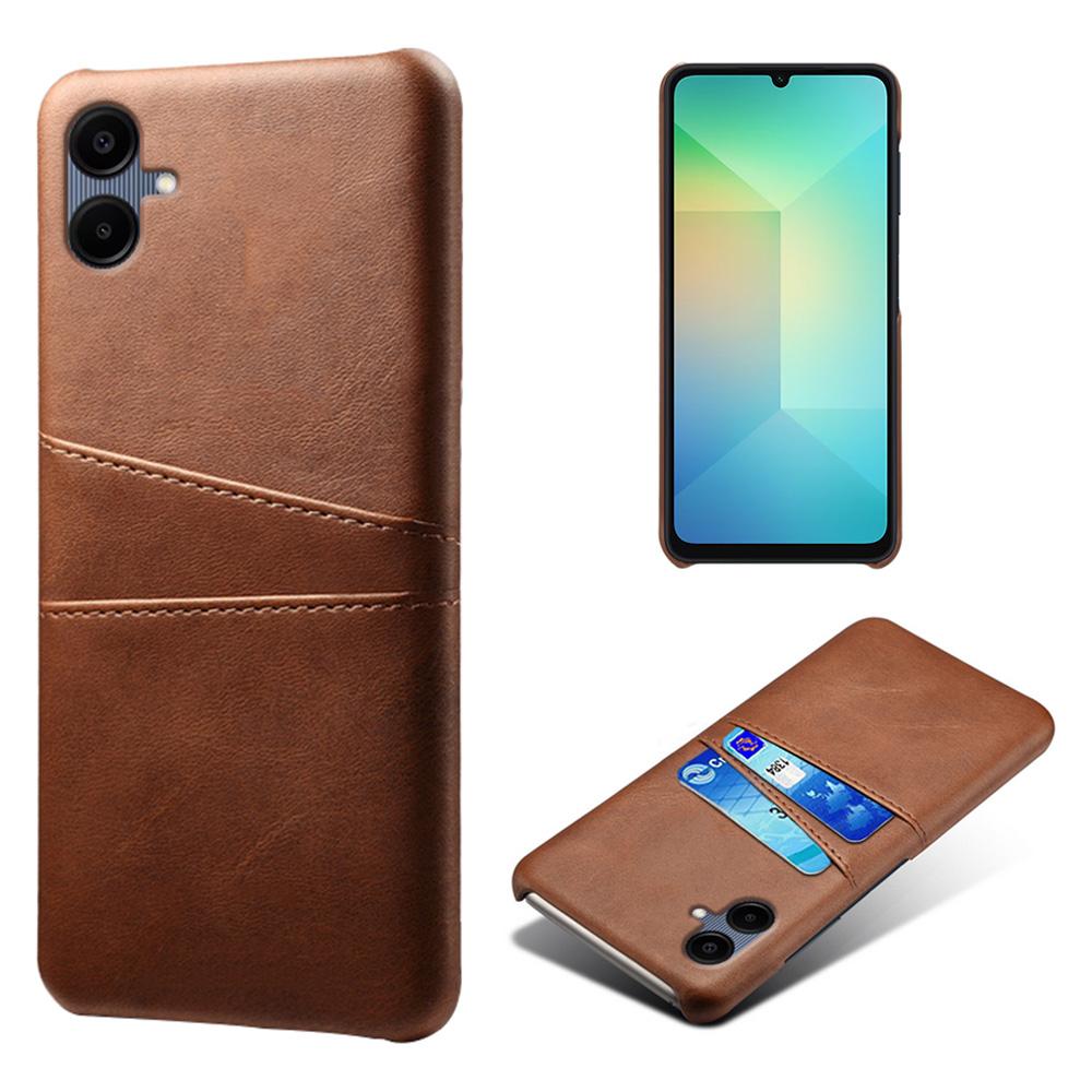For Samsung Galaxy A06 4G Case Dual Card Slots PU Leather+Hard PC Phone Cover