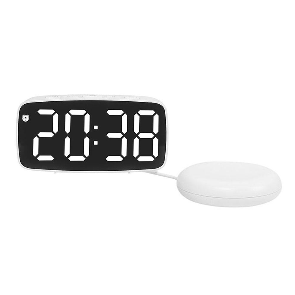 Digital Desk Clock with USB Charging Adjustable Brightness Snooze Function and Vibration Alarm for Heavy Sleepers