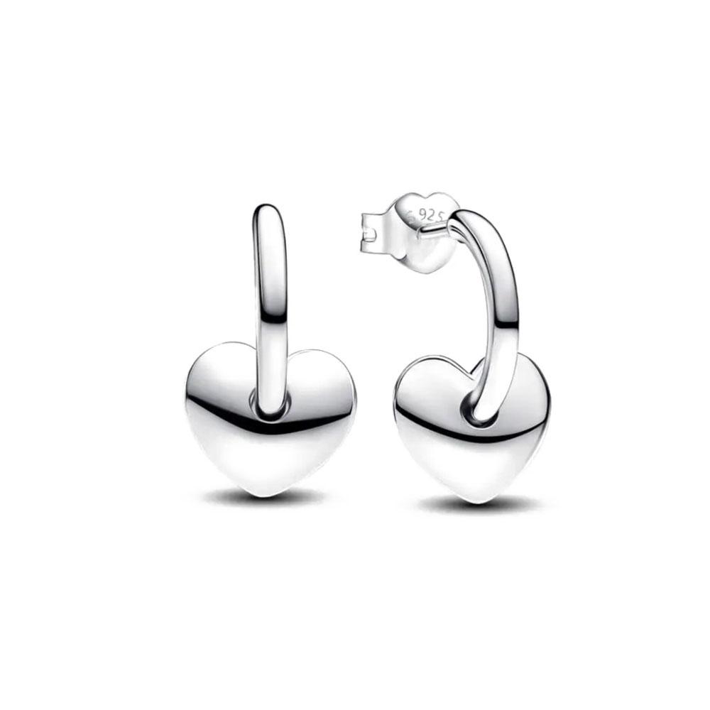 925 Silver Heart Earrings for Women Shining Zircon Love Jewelry Wedding Party Fine Accessory