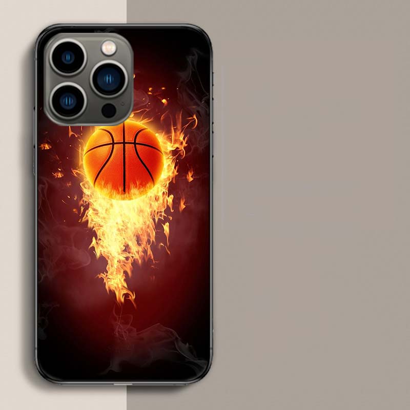 Basketball Phone Case For Iphone 17 Air 15 Pro 14 Plus 16 Pro Max 17E 16E 12 13 Mini 11 Cover Cute Fundas