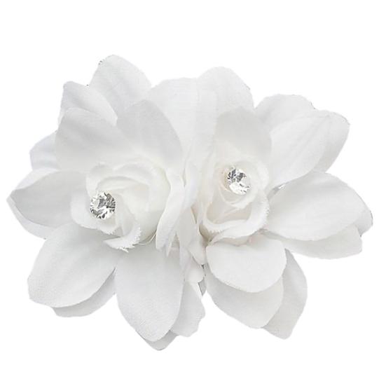 Hair Clip Flower Shape Temperament Fabric Beautiful Hair Claw Clip for Wedding