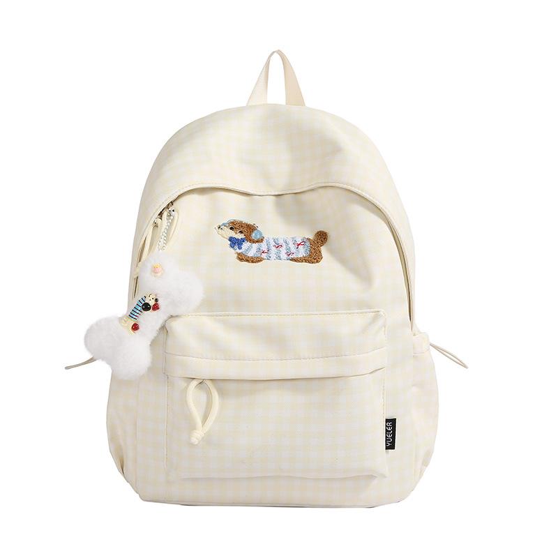 Schultasche Schultasche Mädchen Nische Japanisch Ins Karomuster Niedlicher Rucksack Klein Frisch Mittelschule College-Student Vielseitiger Rucksack