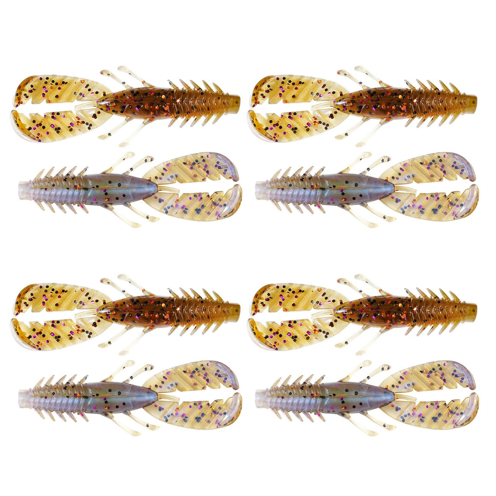 

8 шт. Мягкая приманка для креветки, рыболовные приманки, 7,5 см, 3,7 г, приманки для раков, искусственная приманка, аксессуары для морской рыбалки 5