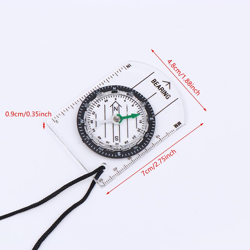 Transparent Map Ruler Compass New Portable Acrylic Orienteering Navigation Multi-function Baseplate Compass Outdoor