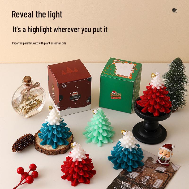 Handmade Christmas Tree Scented Candle: Cute Cartoon Ornament & Creative Holiday Gift