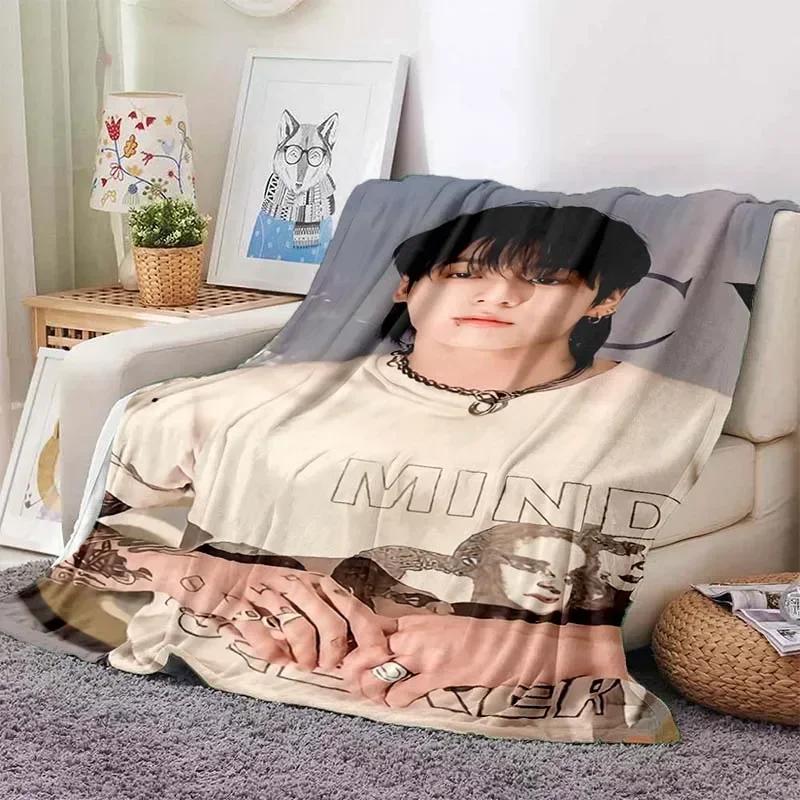 

3DЧоловіча знаменитість J-Jung Kook з принтом ковдра для вітальні диван ковдра прикраса для спальні фланелева ковдра м’яке тепло можна налаштувати 30x40in