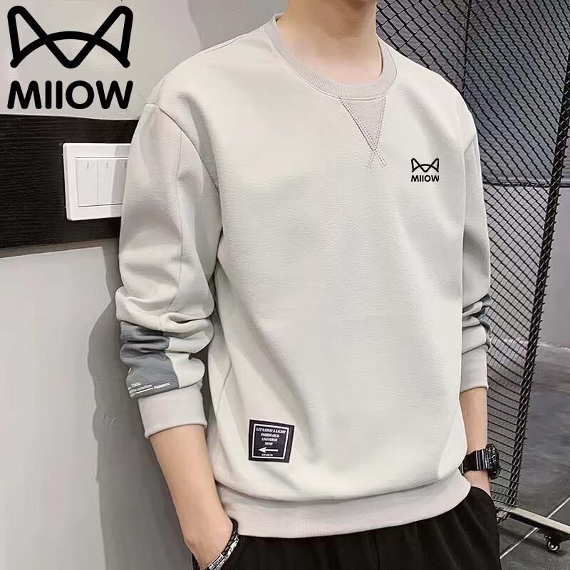 Mao Ren Men's Casual Crew Neck Long Sleeve T-Shirt