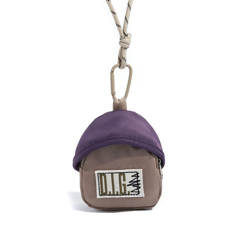 Mushroom Shape Key Wallet With Polyester Material For Daily Use And Trendy Street Style