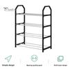 4-Tier Shoe Rack Versatile Storage Organizer Large Capacity Sturdy Construction Simple Installation Entryway Bedroom Shoe Shelf