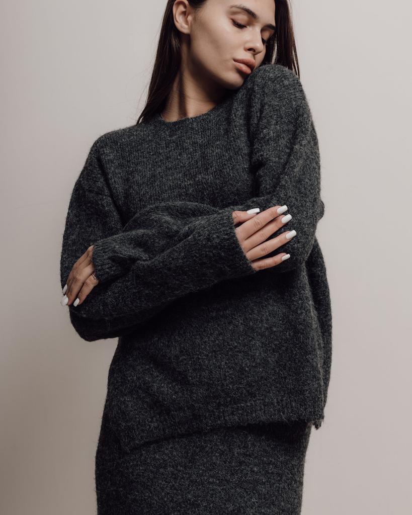 Women's Suit 4333 Gray Skirt Jacket