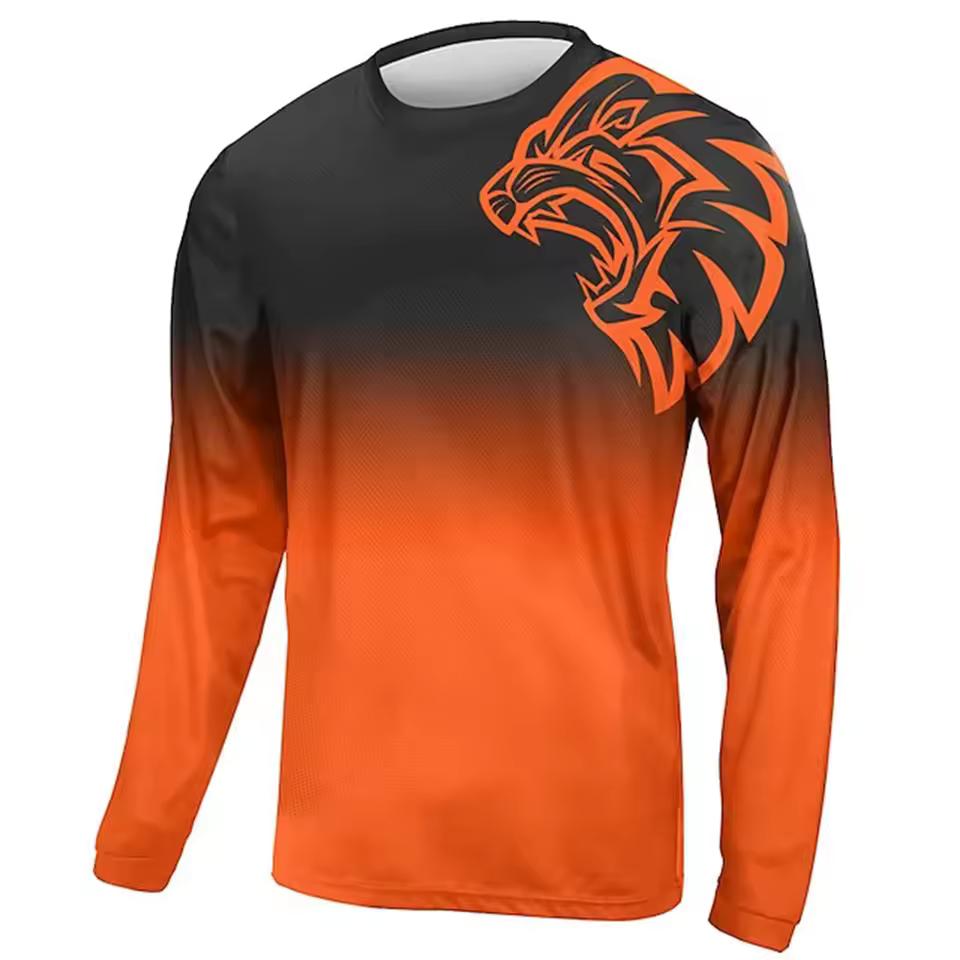 Men's long sleeved top with Fashion Sports T-shirts For Men's Gym Clothing moisture absorbing soft and quick drying Men T-shirt