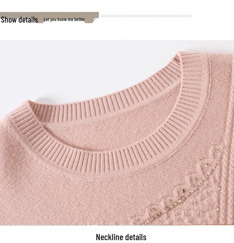Autumn 2026 Stylish Knitted Sweater for Middle-Aged & Elderly Women