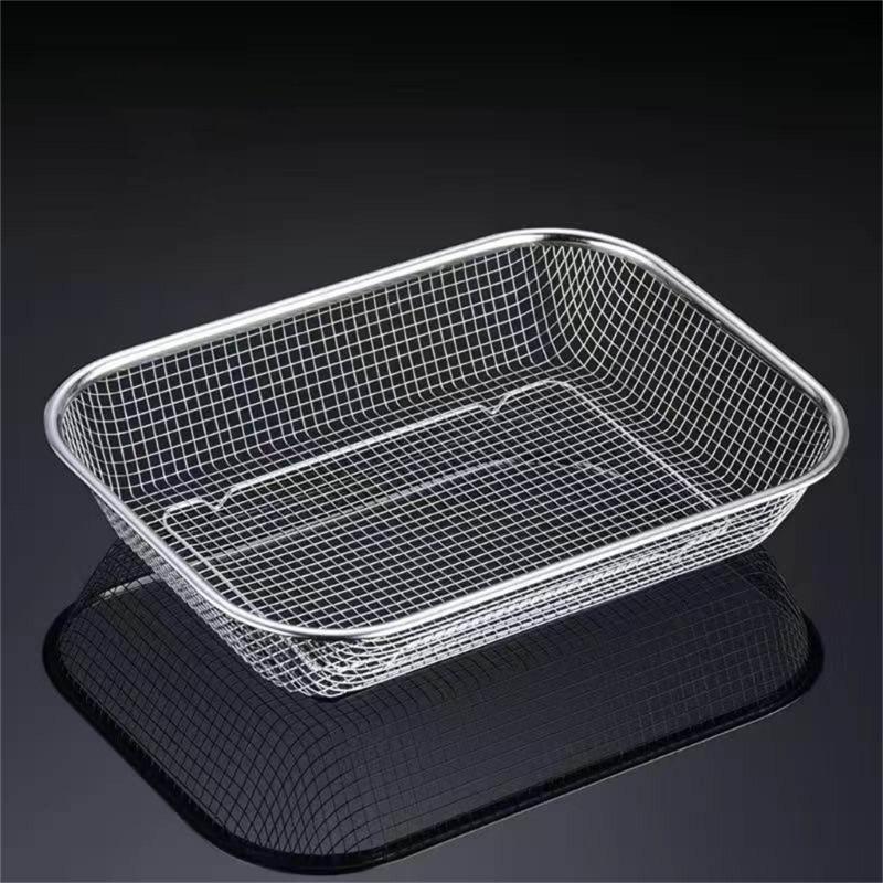 Dishwasher Basket Stainless Steel Dishwasher Silverware Holder Mesh Drain Safe Multifunctional Rectangular Small