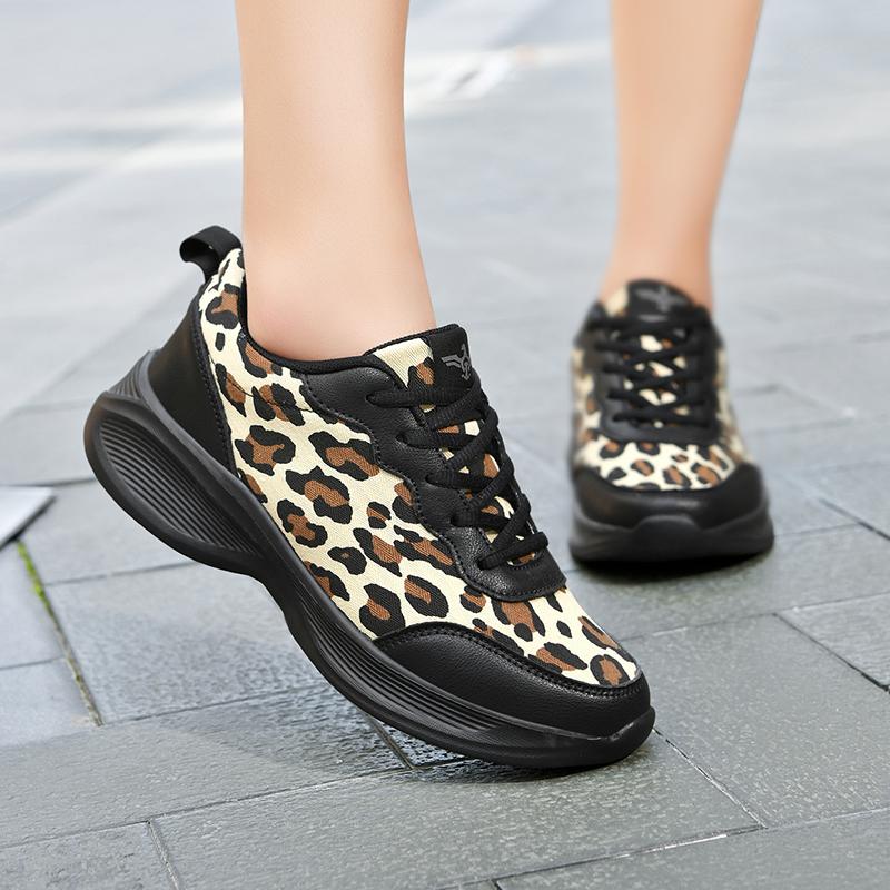 

Leopard Print Casual Women s Sports Shoes 2025 High-Quality Fashionable Running Shoes Sexy Design Comfortable Footwear 42 чорний