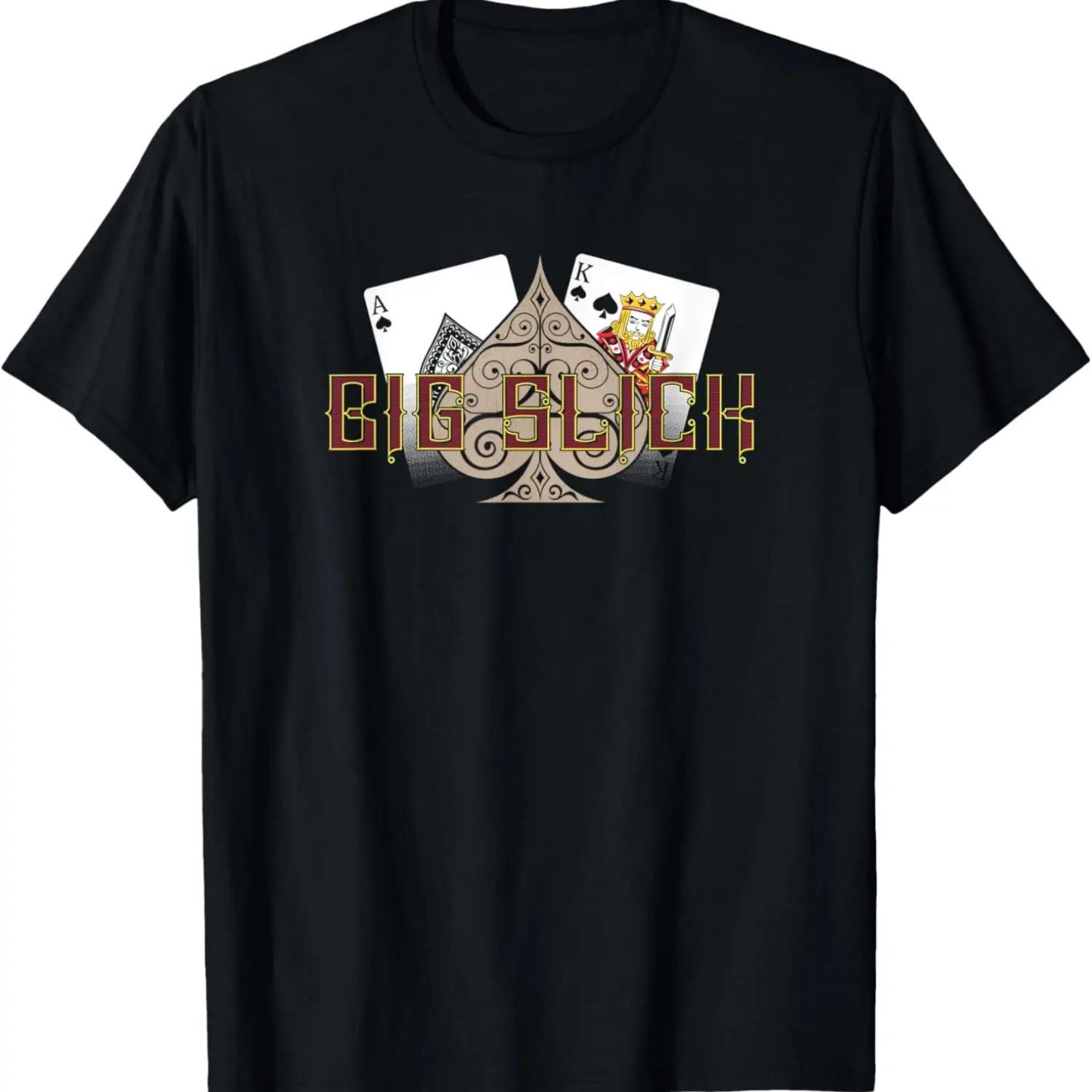 Big Slick Ace of Spade King of Spades Poker T Shirt T-Shirt S