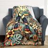1pc Tropical Birds Blanket, Lightweight Flannel Throw Blanket For Sofa, Bed, Travel, Camping, Living Room, Office, Couch, Chair, And Bed
